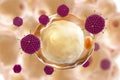 Adenoviruses and fat cells Royalty Free Stock Photo