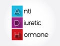 ADH - Antidiuretic Hormone acronym, concept background