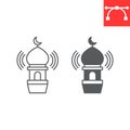 Adhan call line and glyph icon