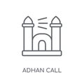 Adhan Call linear icon. Modern outline Adhan Call logo concept o