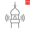 Adhan line icon Royalty Free Stock Photo