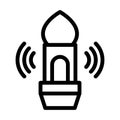 Adhan Vector Thick Line Icon For Personal And Commercial Use Royalty Free Stock Photo