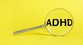 ADHD abbreviation, word. Attention deficit disease