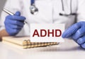 ADHD abbreviation, word. Attention deficit disease