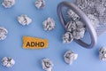 ADHD Attention deficit hyperactivity disorder Royalty Free Stock Photo