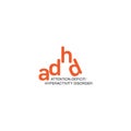 ADHD Attention Deficit Hyperactivity Disorder. Medical Icon Product Label And Logo Graphic Template