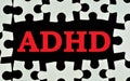 ADHD is an attention deficit hyperactivity Disorder. A disorder of the nervous system, a condition in which motor activity and Royalty Free Stock Photo