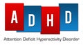 ADHD - Attention Deficit Hyperactivity Disorder Red Blue Stripes Royalty Free Stock Photo