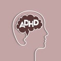 ADHD concept with head and brain