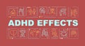 ADHD effects word concepts banner