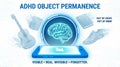 ADHD Object Permanence Concept - Out of Sight Out of Mind Illustration Royalty Free Stock Photo
