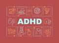 ADHD symptoms word concepts banner