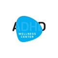 ADHD Wellness Center Logo Vector. Attention Deficit Hyperactivity Disorder Wellness Center