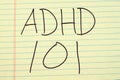 ADHD 101 On A Yellow Legal Pad Royalty Free Stock Photo