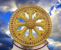 Adhering stand beautiful with blue sky background, Symbols of Buddhism