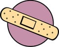 Adhesive bandage or bandaid medical tape vector Royalty Free Stock Photo