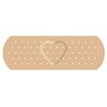 Adhesive bandage with love