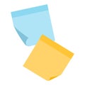 Adhesive blank sticky notes isolated Royalty Free Stock Photo