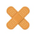 Adhesive Medical Plasters Bandage. Cross Icon. Vector