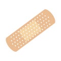 Adhesive plaster with the perforation. Isolated on a white background. Vector graphics