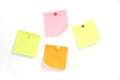 Adhesive / Sticky Notes on white Royalty Free Stock Photo