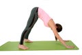 Adho Mukha Svanasana , is also called Downward-Facing Dog Pose, Downward Dog, or Down Dog is an asana Royalty Free Stock Photo