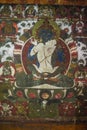 Adi-Buddha Ã¯Â¼Å Kuntuzangpo , Mural of the First Buddha by Pema Lingpa , Bhutan Royalty Free Stock Photo