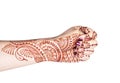 Adi mudra with henna