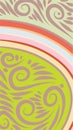 Background with stripe lines and swirling shaped vector art