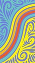 Background with stripe lines and swirling shaped vector art