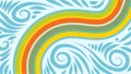 Background with stripe lines and swirling shaped vector art