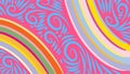 Background with stripe lines and swirling shaped vector art