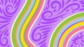 Background with stripe lines and swirling shaped vector art