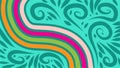 Background with stripe lines and swirling shaped vector art