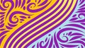 Backdrop background with stripe lines and swirling shaped vector art