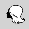 Salon Hair and beauty logo template silhouete woman potrait