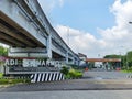 The Adi Soemarmo airport gateway when viewed directly from left side of the train track Royalty Free Stock Photo