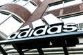 Adidas logo over their store