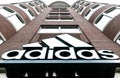 Adidas logo over their store