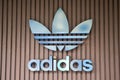 Adidas logo on the shop front in Manila