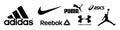 Adidas, Nike, Reebok, Asics, Jordan, Puma, Under Armour - logos of sports equipment and sportswear company. Kyiv, Ukraine -