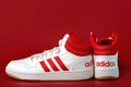 Adidas sport shoes Hoops 3.0 Mid Classic Basketball style Royalty Free Stock Photo