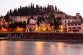 Adige River Embankment at Morning Royalty Free Stock Photo