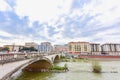 Adige River with Roman Bridge Near Old Town Verona Royalty Free Stock Photo