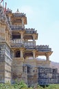 Carved Stone Exterior Walls, Adinath Jain Temple, Ranakpur, Sadri, Rajasthan, India