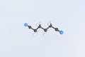 Adiponitrile molecule. Isolated molecular model. 3D rendering