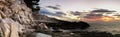 Adiratic panorama sunset Royalty Free Stock Photo