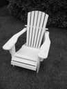 Adirondack Chair__Black and White Royalty Free Stock Photo