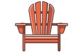 Adirondack chair Hand drawn vector illustration, Adirondack chair logo Royalty Free Stock Photo