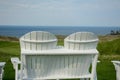 Overlooking the 18th hole, Arcadia Bluffs, Michigan Royalty Free Stock Photo